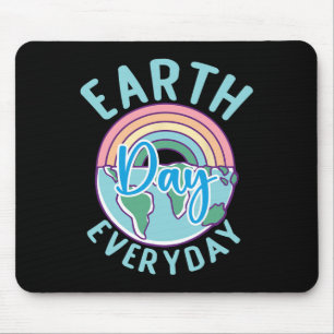 Earth Day Everyday Rainbow Heart Teacher Mouse Pad