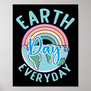 Earth Day Everyday Rainbow Heart Teacher Poster