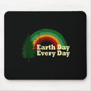 Earth Day Everyday Rainbow Pine Tree  Mouse Pad