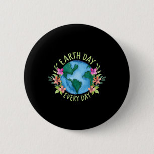 Earth Day Everyday Retro Environmental Shirt Women 6 Cm Round Badge