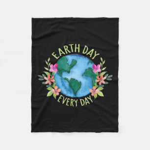 Earth Day Everyday Retro Environmental Shirt Women Fleece Blanket