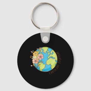 Earth Day Everyday Retro Environmental Shirt Women Key Ring