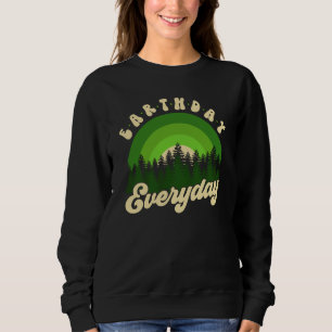 Earth Day Everyday Retro Groovy Rainbow Save Envir Sweatshirt