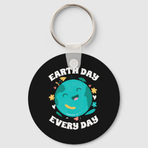 Earth Day Everyday Save The Planet Key Ring