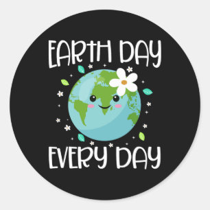 Earth Day Everyday Shirt Earth Day For Kids Studen Classic Round Sticker