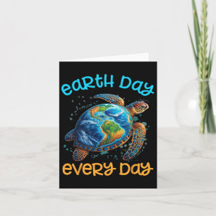 Earth Day Everyday Shirt Sea Turtle Men Women Kid  Card