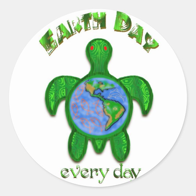 Earth Day everyday sticker (Front)