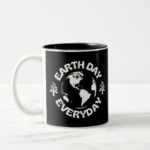 Earth Day Everyday Two-Tone Coffee Mug