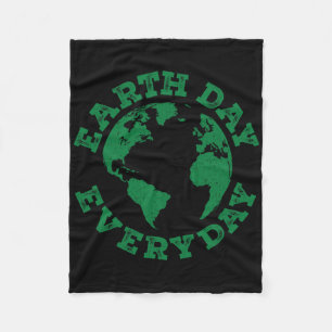 Earth Day Everyday Vintage Earth Day Teacher Men W Fleece Blanket