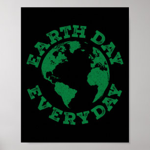 Earth Day Everyday Vintage Earth Day Teacher Men W Poster