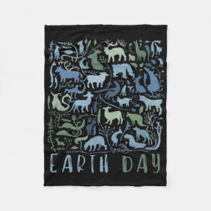 Earth Day For Kids Fleece Blanket