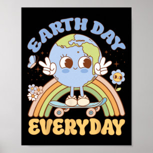 Earth Day For Women Teacher Men And Kids  Poster