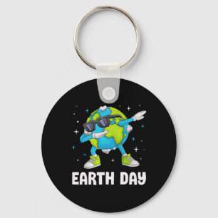 Earth Day Funny Dab Dabbing Earth Day Design Kids Key Ring