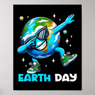 Earth Day - Funny Dab Earth Day Kids Boys Dabbing Poster
