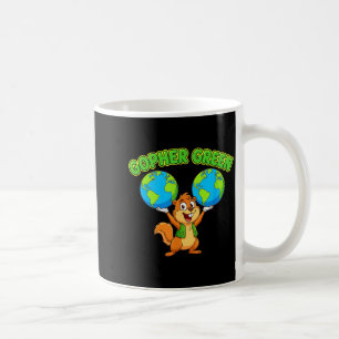 Earth Day Funny Saying Gopher Green Cartoon Motiva Coffee Mug