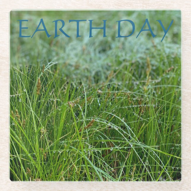 EARTH DAY GLASS COASTER (Front)