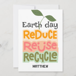 earth day, go green, art simple elegant science  card
