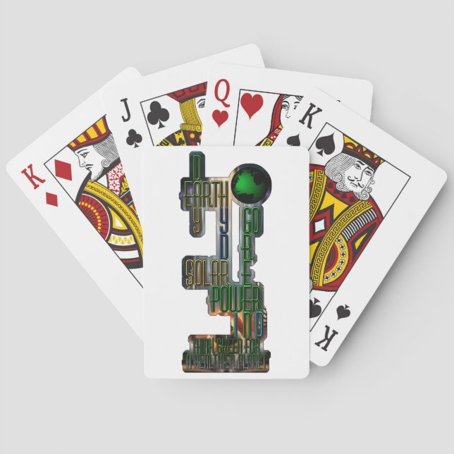 Earth Day Go Green Playing Cards (Back)