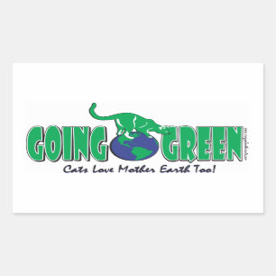 Earth Day/Go Green Rectangular Sticker