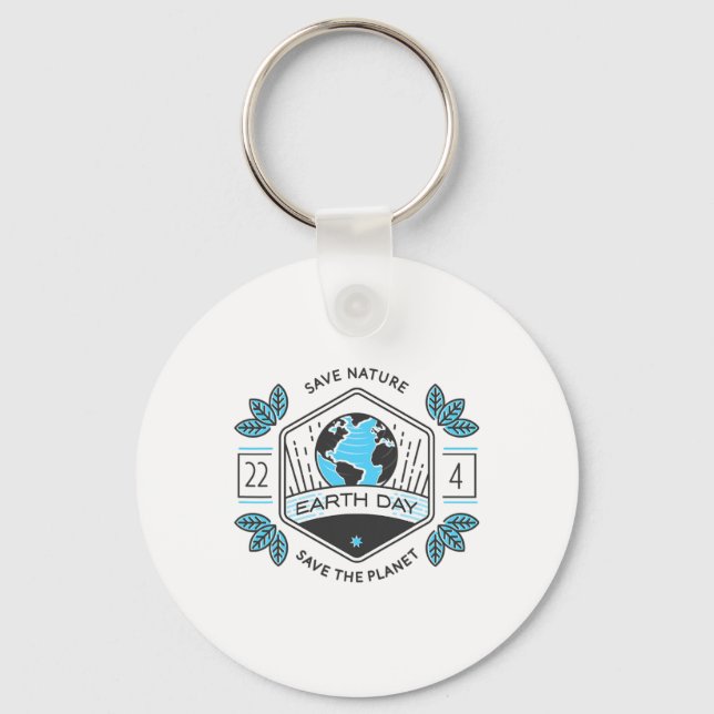 Earth Day Green Climate Change Planet Environmenta Key Ring (Front)