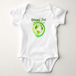 Earth Day Green Planet Baby Bodysuit