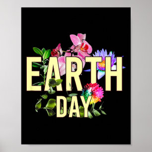 Earth day green planet environmental awareness poster