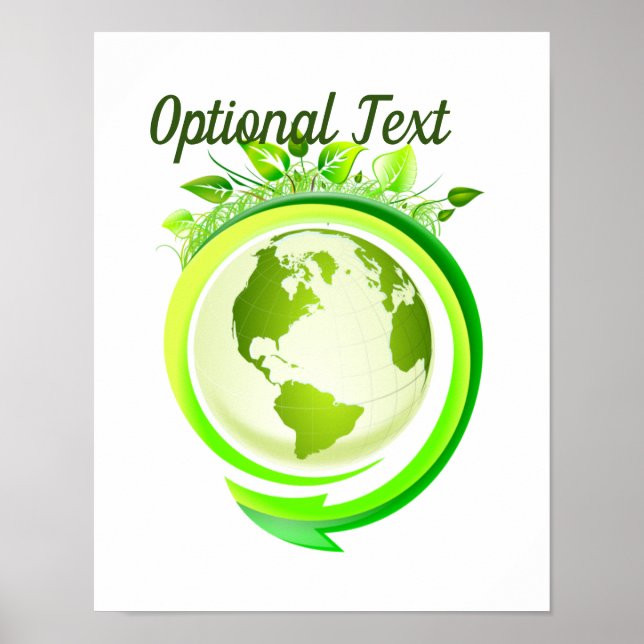 Earth Day Green Planet Poster (Front)