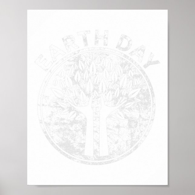 Earth Day Hands Tree Lover Nature Planet Science  Poster (Front)