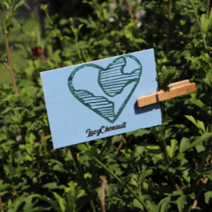 Earth Day Heart Earthy Love Rubber Stamp