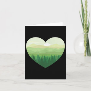 Earth Day Heart Forest Environmental Protection  Card