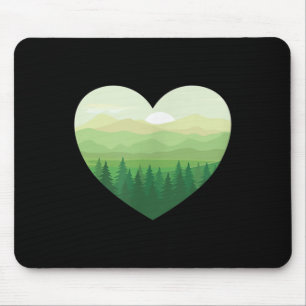 Earth Day Heart Forest Environmental Protection Mouse Pad