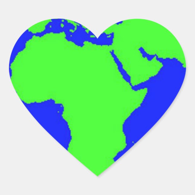Earth Day Heart Sticker (Front)
