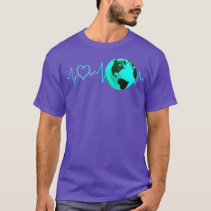 Earth Day Heartbeat Recycling Climate Change Activ T-Shirt