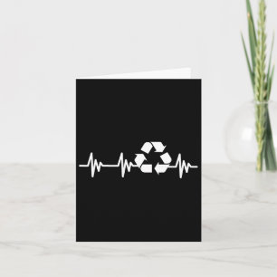 Earth Day Heartbeat Recycling Recycle For Men Wome Card