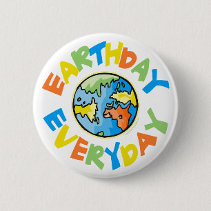 Earth Day in Vibrant Colours 6 Cm Round Badge