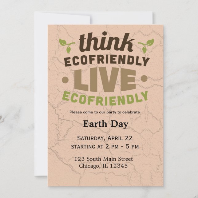 Earth Day Invitation (Front)