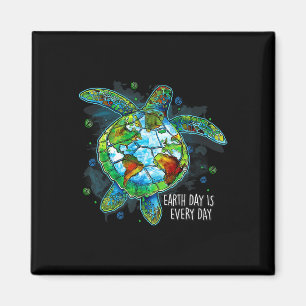 Earth Day Is Every Day Funny Sea Turtle Animal Sav Magnet