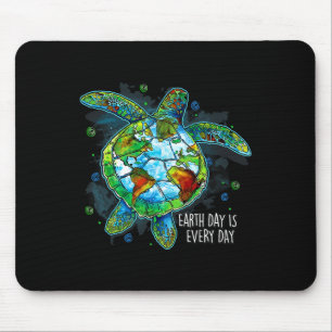 Earth Day Is Every Day Funny Sea Turtle Animal Sav Mouse Pad