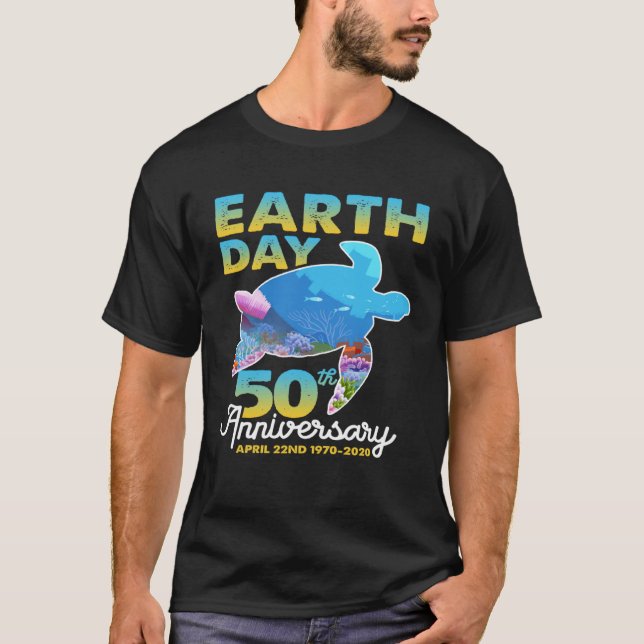 Earth Day  Kids Men Women Planet Earth 50th Annive T-Shirt (Front)