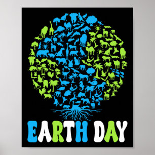 Earth Day Kids Women And Men Cute Earth Day Poster