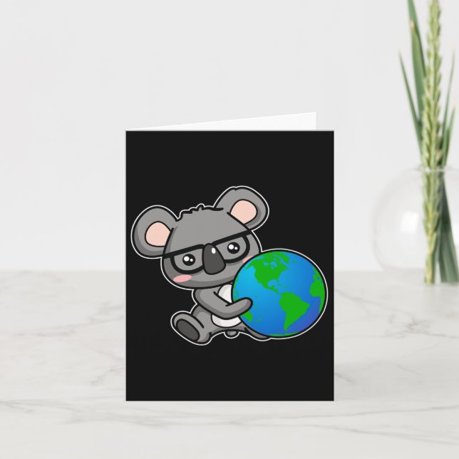 Earth Day Koala Bear Gift Design  Card (Front)