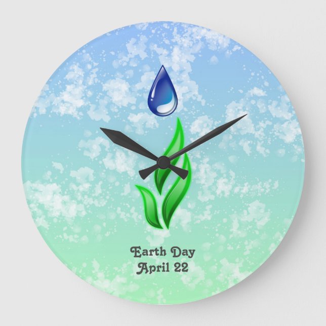 Earth Day Large Clock (Front)