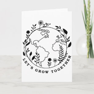 Earth Day Lets Grow Together Card