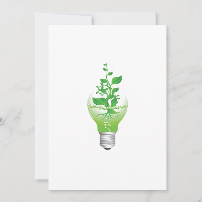 Earth Day Lightbulb Invitations (Front)