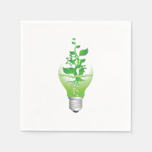 Earth Day Lightbulb Paper Napkins