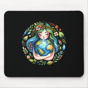 Earth Day Love Mother Earth Planet Hug Nature Envi Mouse Pad