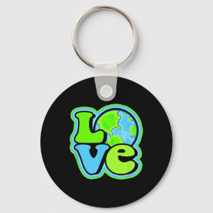 Earth Day Love Our Planet Raise Awareness Key Ring