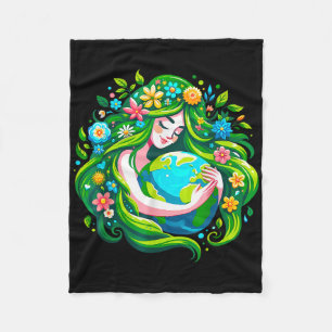 Earth Day Mother Nature Earth Day Save Our Planet Fleece Blanket