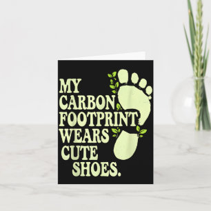 Earth Day My Carbon Footprint Wears Cute Scute Ss Card