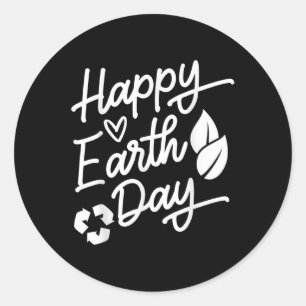 Earth Day National Environmental Protection Happy  Classic Round Sticker